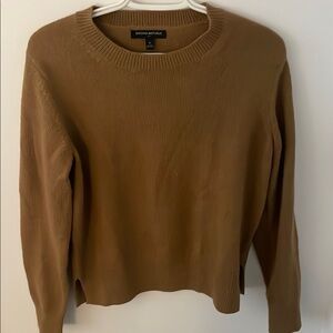 Banana Republic Brown Crew Neck Sweater with Ribbed Trim